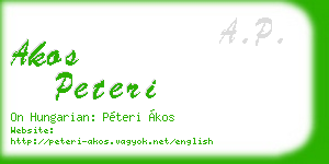 akos peteri business card